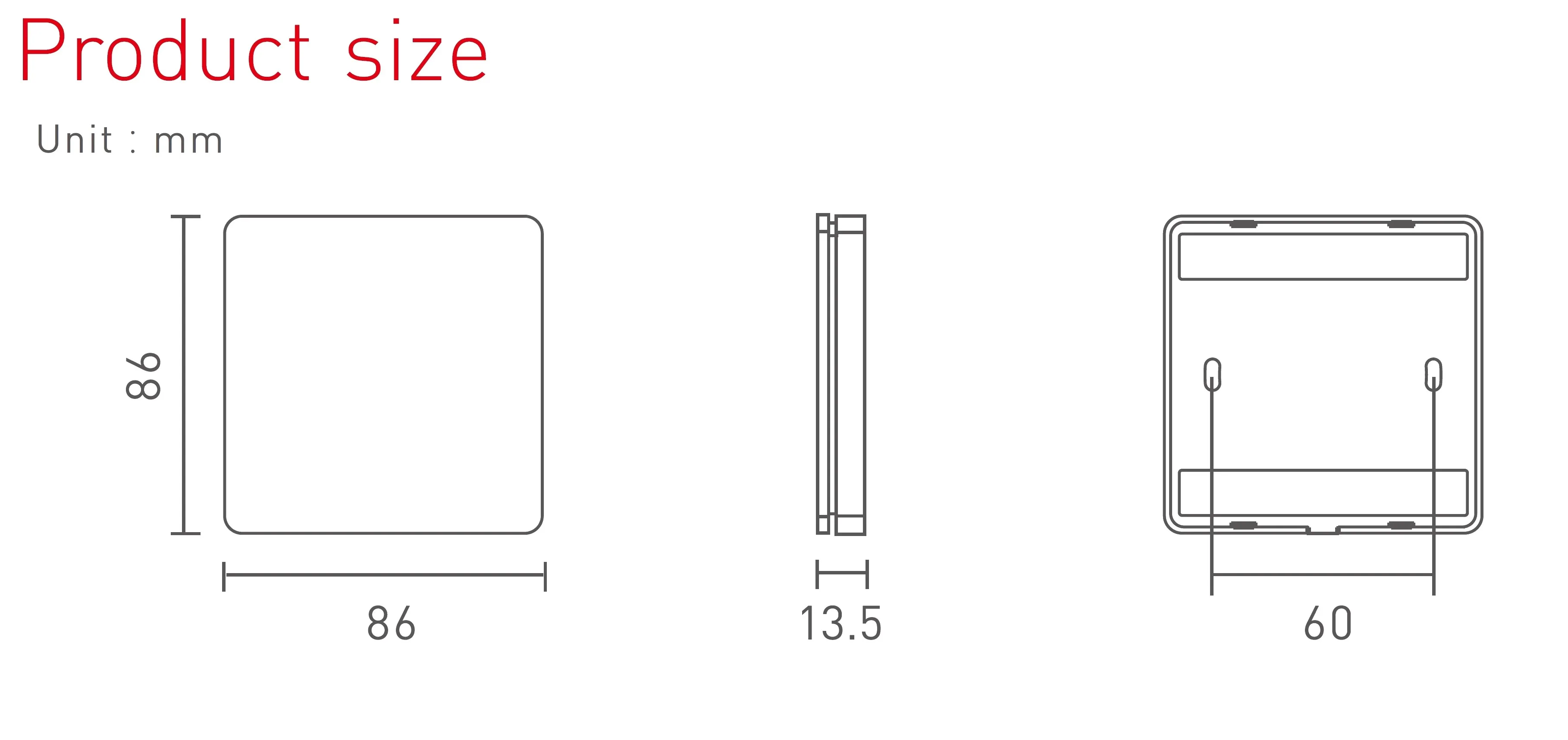 Wireless Push switch 1 channel , 3Vdc battery, RF2.4GHz protocol, Programmable keys, Switch Dimming, IP20. PS-RF01B  LTECH Touch Panel